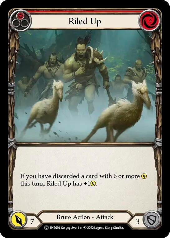 Image for Riled Up (Red) (Historic Pack 1 Blitz Deck: Rhinar) (1HR010) - Flesh and Blood TCG