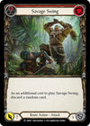 Image for Savage Swing (Red) (Historic Pack 1 Blitz Deck: Rhinar) (1HR011) - Flesh and Blood TCG