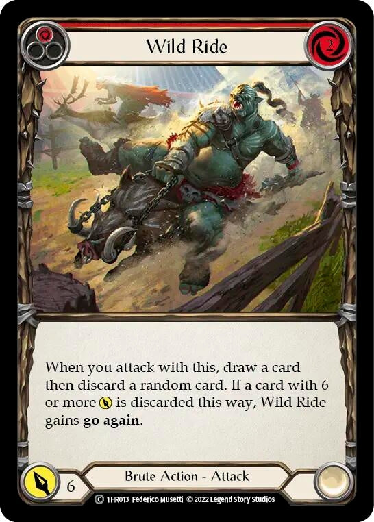 Image for Wild Ride (Red) (Historic Pack 1 Blitz Deck: Rhinar) (1HR013) - Flesh and Blood TCG