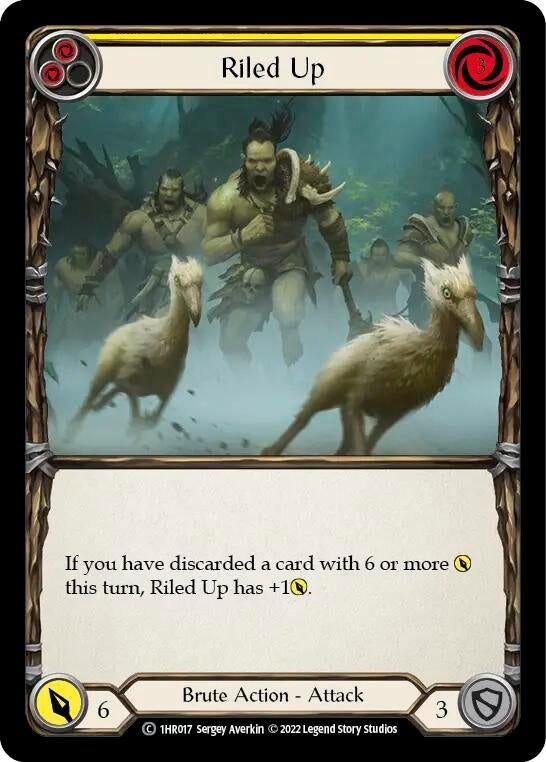 Image for Riled Up (Yellow) (Historic Pack 1 Blitz Deck: Rhinar) (1HR017) - Flesh and Blood TCG