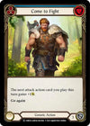 Image for Come to Fight (Blue) (Historic Pack 1 Blitz Deck: Rhinar) (1HR024) - Flesh and Blood TCG