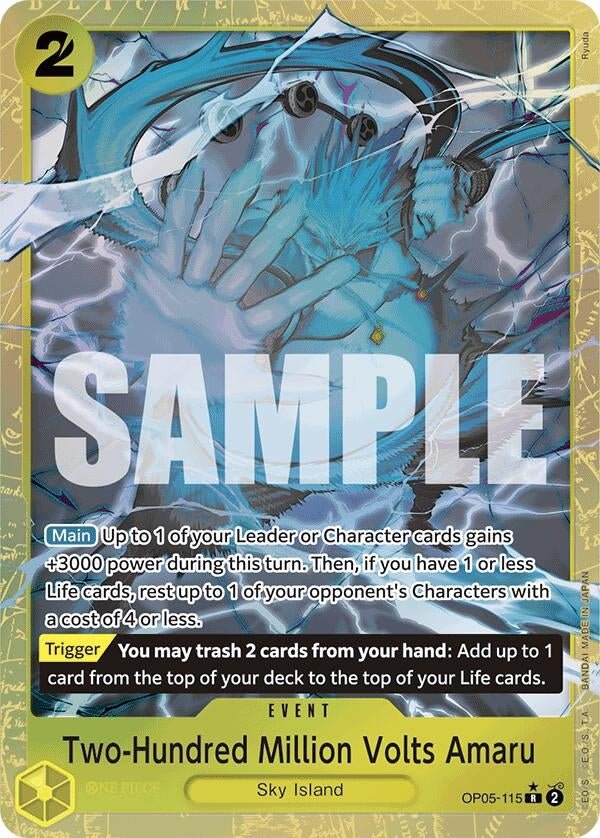 Image for Two-Hundred Million Volts Amaru (Alternate Art) (Premium Booster -The Best-) (OP05-115) - One Piece Card Game