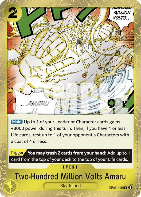 Image for Two-Hundred Million Volts Amaru (Jolly Roger Foil) (Premium Booster -The Best-) (OP05-115) - One Piece Card Game