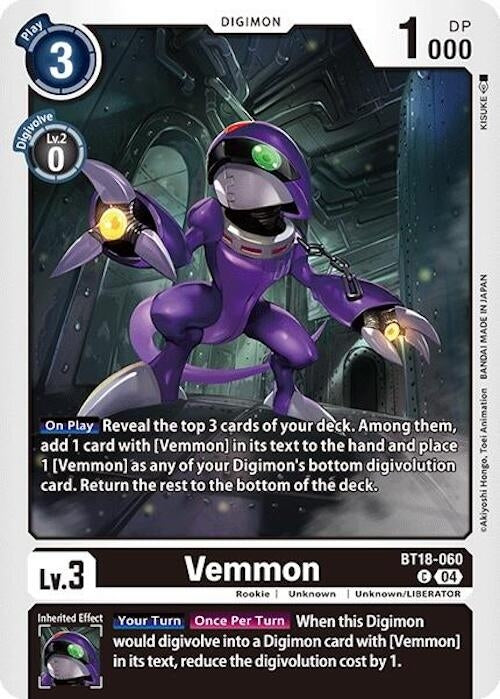 Image for Vemmon (BT18-19) (BT18-060 C) - Digimon Card Game