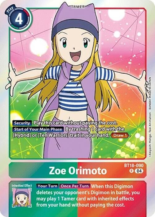 Image for Zoe Orimoto (BT18-19) (BT18-090 R) - Digimon Card Game