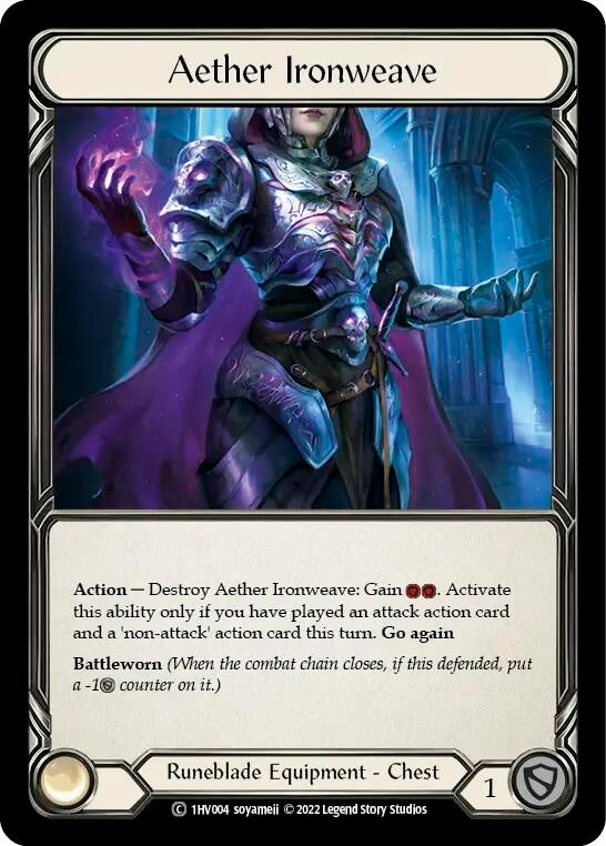 Image for Aether Ironweave (Historic Pack 1 Blitz Deck: Viserai) (1HV004) - Flesh and Blood TCG
