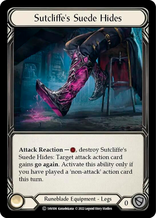 Image for Sutcliffe's Suede Hides (Historic Pack 1 Blitz Deck: Viserai) (1HV006) - Flesh and Blood TCG