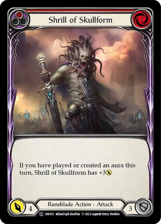Image for Shrill of Skullform (Red) (Historic Pack 1 Blitz Deck: Viserai) (1HV011) - Flesh and Blood TCG