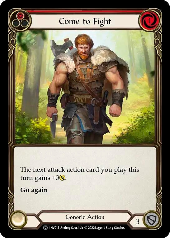 Image for Come to Fight (Red) (Historic Pack 1 Blitz Deck: Viserai) (1HV014) - Flesh and Blood TCG