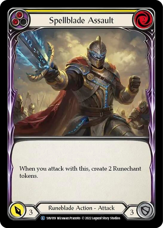 Image for Spellblade Assault (Yellow) (Historic Pack 1 Blitz Deck: Viserai) (1HV019) - Flesh and Blood TCG