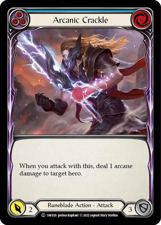Image for Arcanic Crackle (Blue) (Historic Pack 1 Blitz Deck: Viserai) (1HV020) - Flesh and Blood TCG