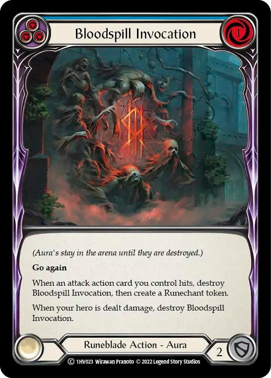 Image for Bloodspill Invocation (Blue) (Historic Pack 1 Blitz Deck: Viserai) (1HV023) - Flesh and Blood TCG