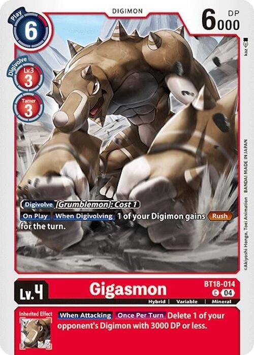 Image for Gigasmon (BT18-19) (BT18-014 C) - Digimon Card Game