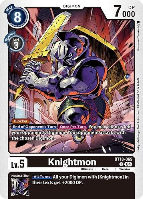 Image for Knightmon (BT18-19) (BT18-069 U) - Digimon Card Game