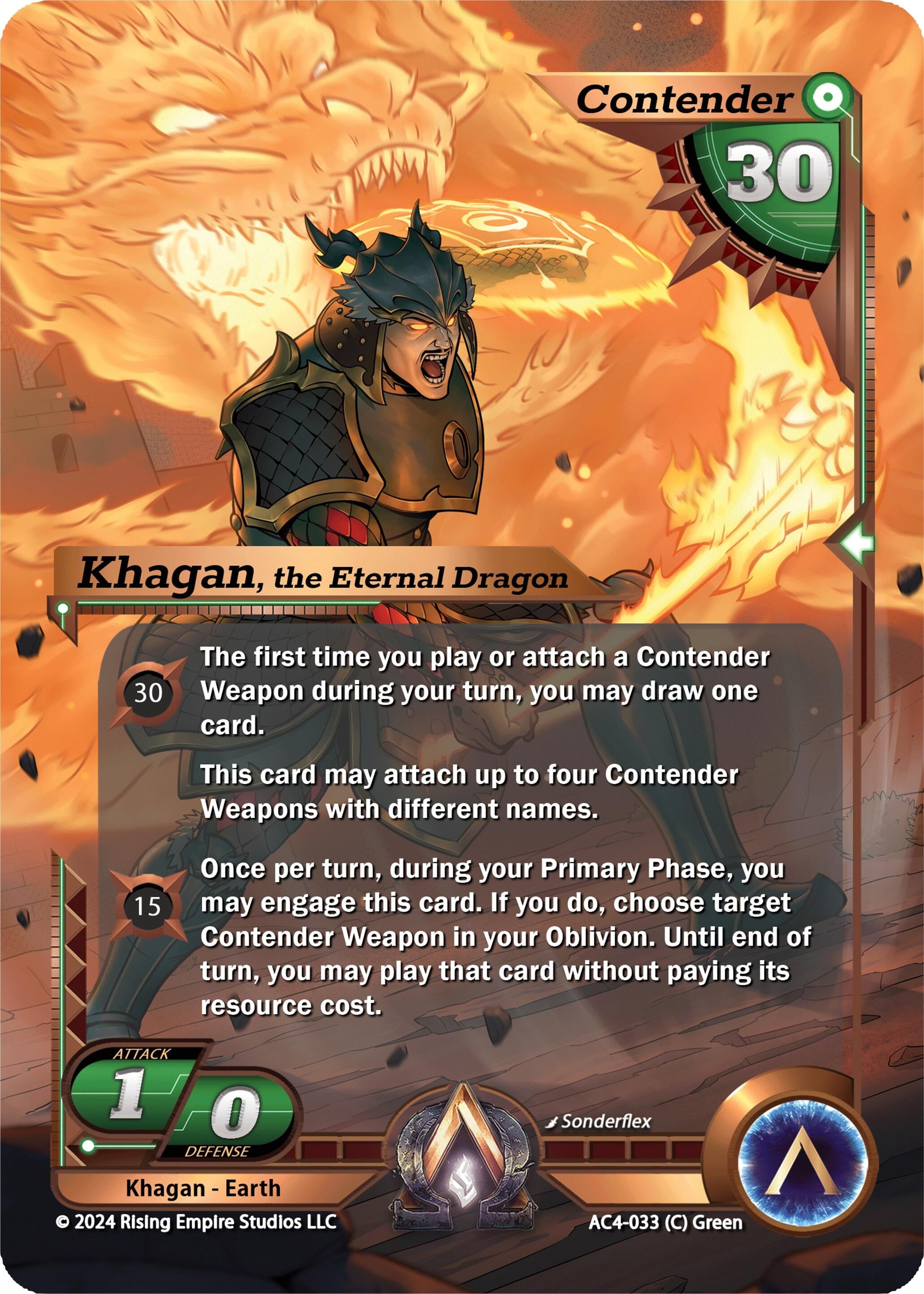 Image for Khagan, the Eternal Dragon (Genesis Returns) (AC4-033) - Alpha Clash