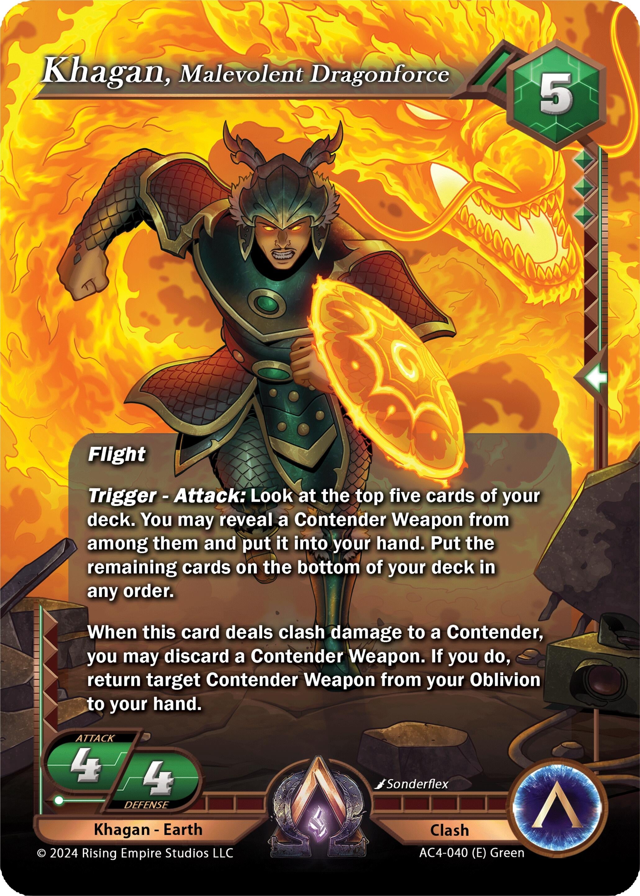 Image for Khagan, Malevolent Dragonforce (Genesis Returns) (AC4-040) - Alpha Clash