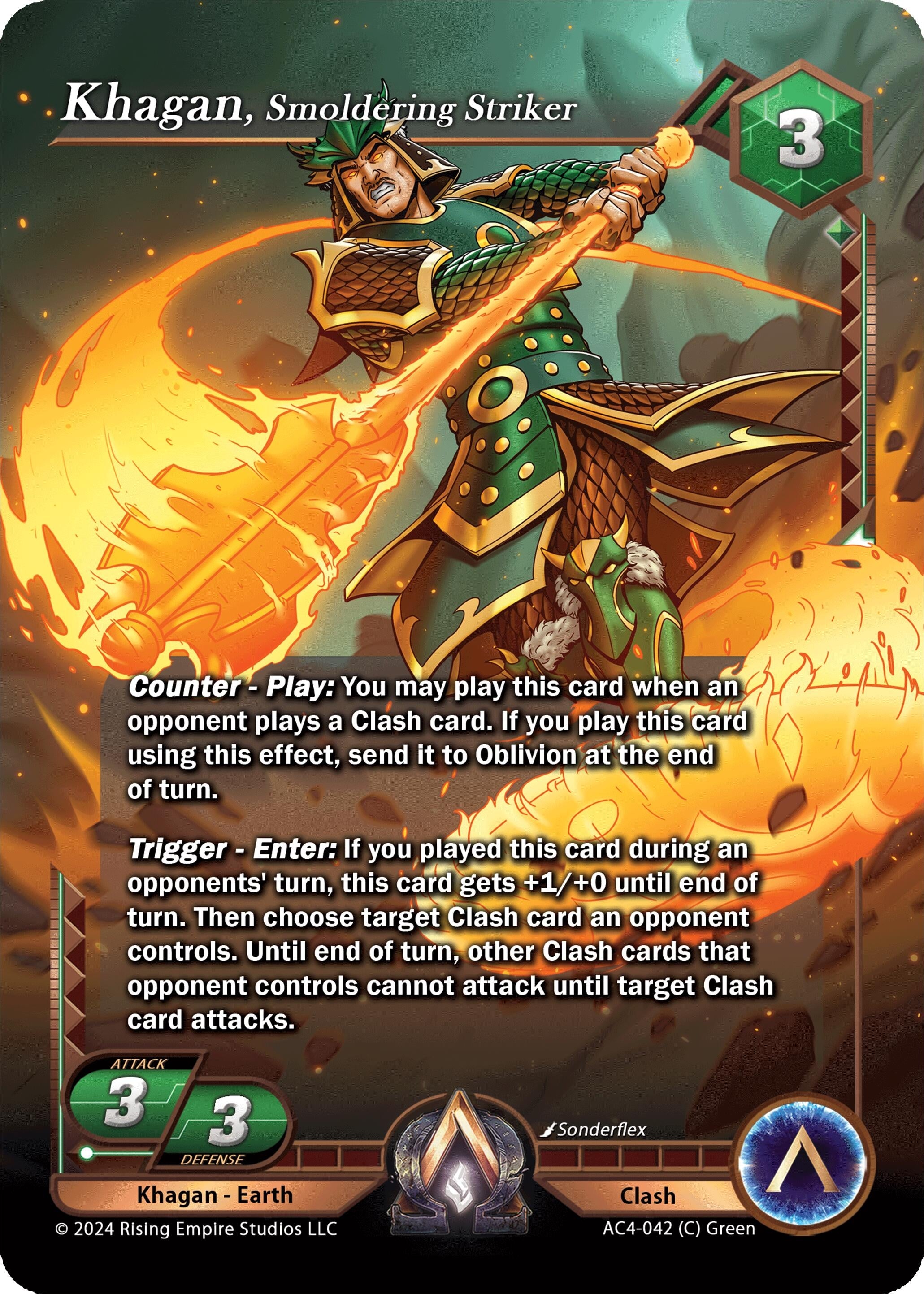 Image for Khagan, Smoldering Striker (Genesis Returns) (AC4-042) - Alpha Clash
