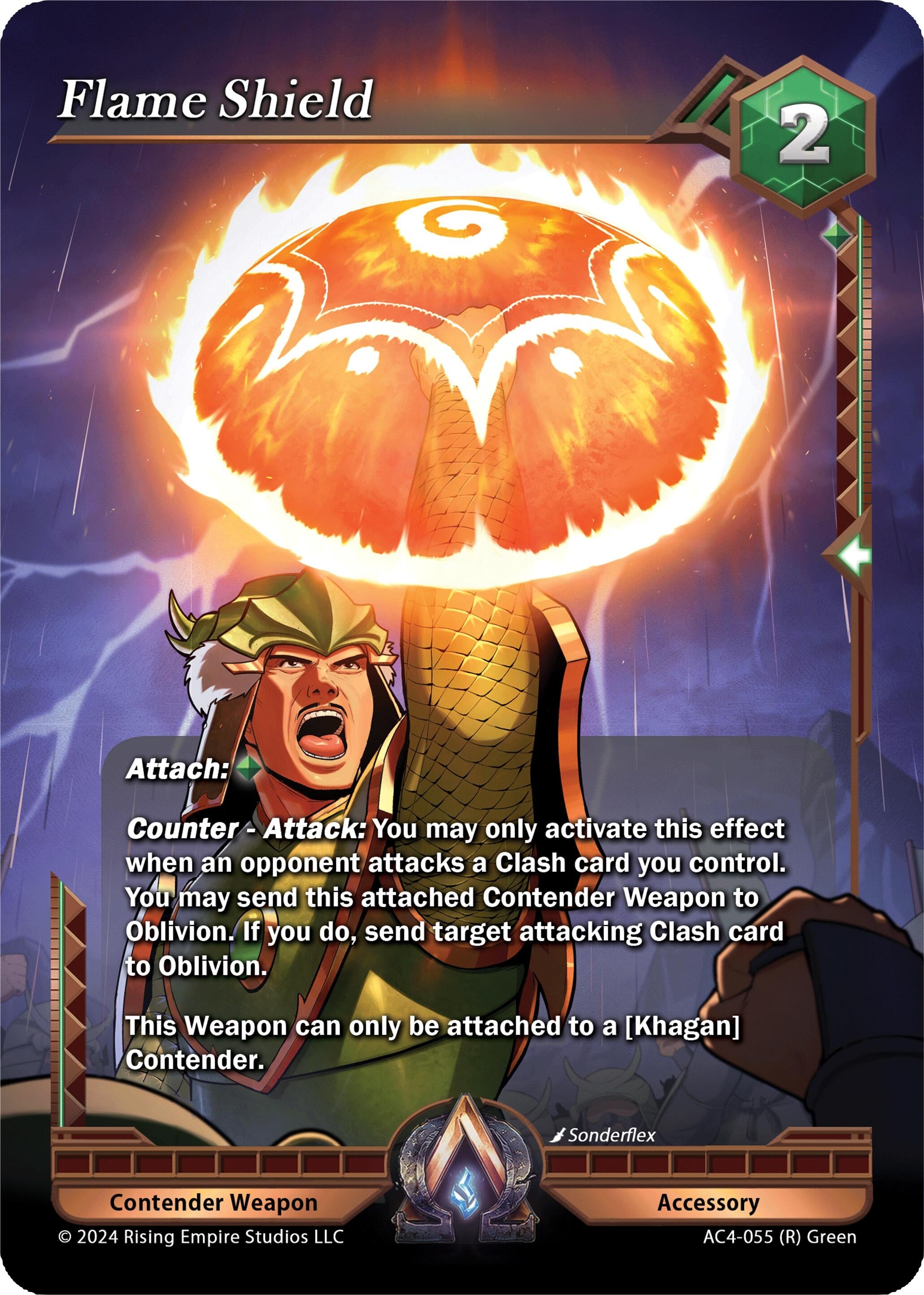 Image for Flame Shield (Genesis Returns) (AC4-055) - Alpha Clash
