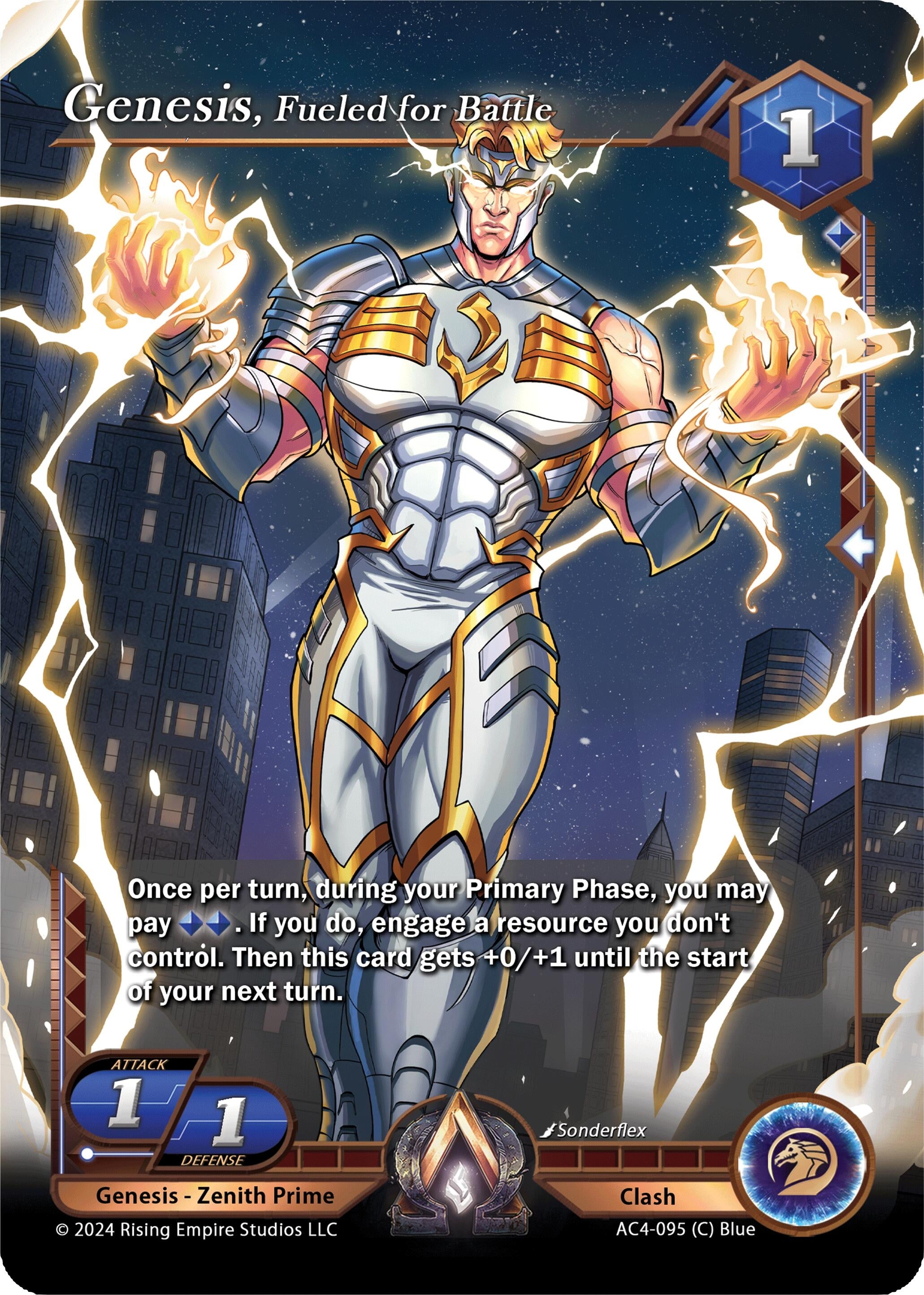Image for Genesis, Fueled for Battle (Genesis Returns) (AC4-095) - Alpha Clash
