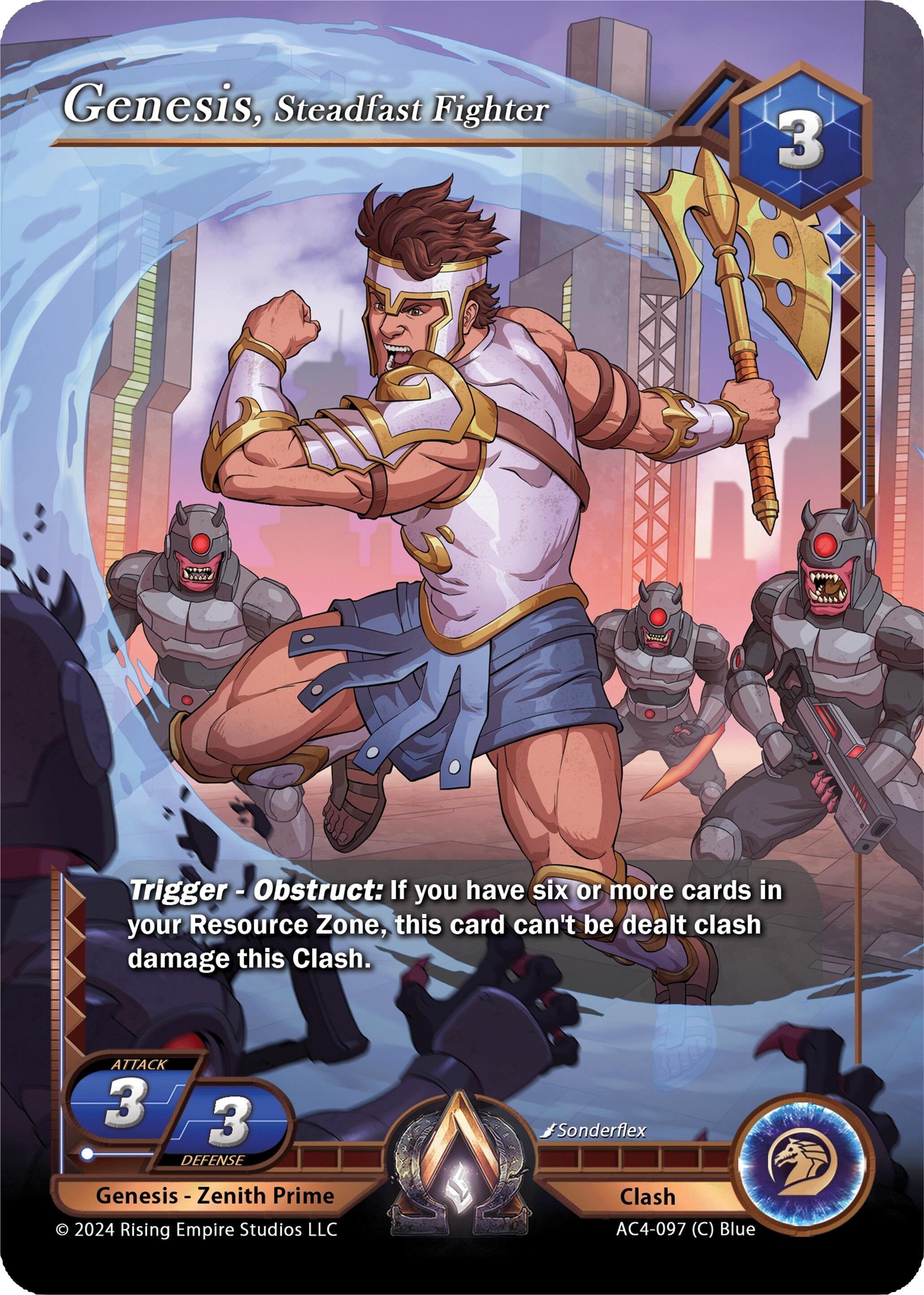 Image for Genesis, Steadfast Fighter (Genesis Returns) (AC4-097) - Alpha Clash