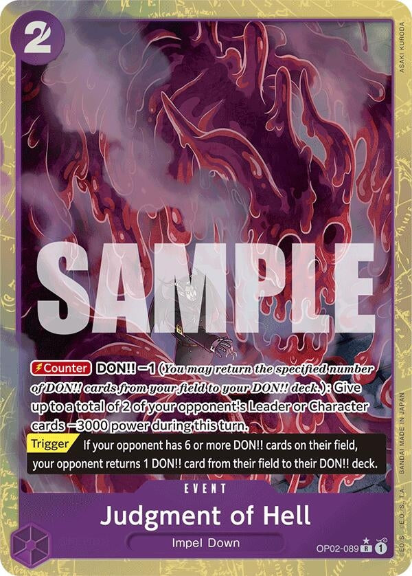 Image for Judgment of Hell (Alternate Art) (Premium Booster -The Best-) (OP02-089) - One Piece Card Game