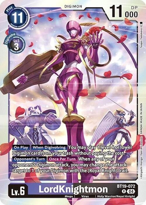 Image for LordKnightmon (BT18-19) (BT19-072 R) - Digimon Card Game