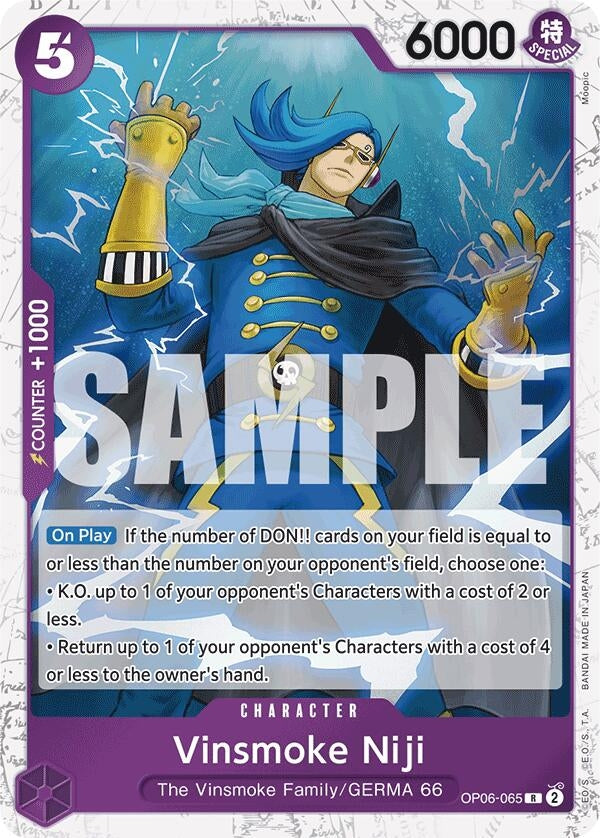 Image for Vinsmoke Niji (OP06-065) (Jolly Roger Foil) (Premium Booster -The Best-) (OP06-065) - One Piece Card Game