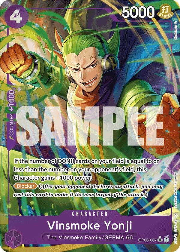 Image for Vinsmoke Yonji (OP06-067) (Alternate Art) (Premium Booster -The Best-) (OP06-067) - One Piece Card Game