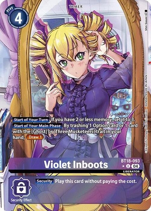 Image for Violet Inboots - BT18-093 (Alternate Art) (BT18-19) (BT18-093 U) - Digimon Card Game
