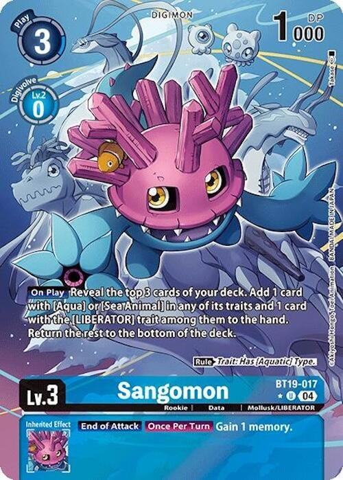 Image for Sangomon (Alternate Art) (BT18-19) (BT19-017 U) - Digimon Card Game