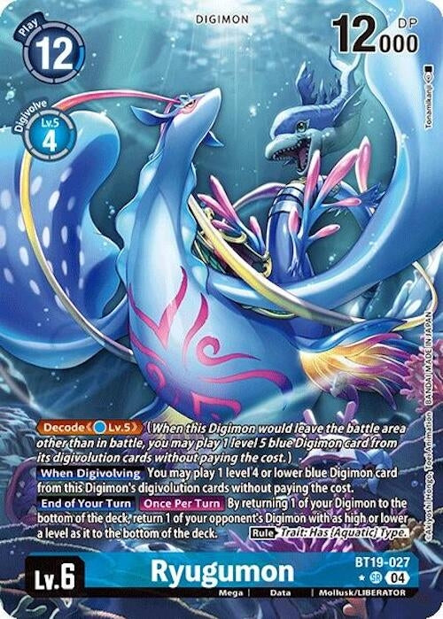 Image for Ryugumon (Alternate Art) (BT18-19) (BT19-027 SR) - Digimon Card Game