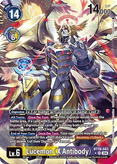 Image for Lucemon (X Antibody) (Alternate Art) (BT18-19) (BT19-043 SR) - Digimon Card Game