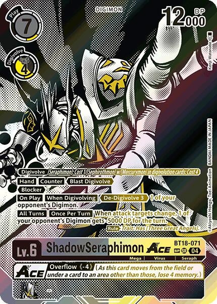 Image for ShadowSeraphimon ACE (Textured) (BT18-19) (BT18-071 SR) - Digimon Card Game