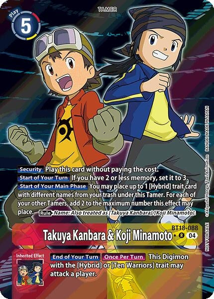 Image for Takuya Kanbara & Koji Minamoto (Release Special Booster 2.0: Box Promotion Pack) - Digimon Card Game