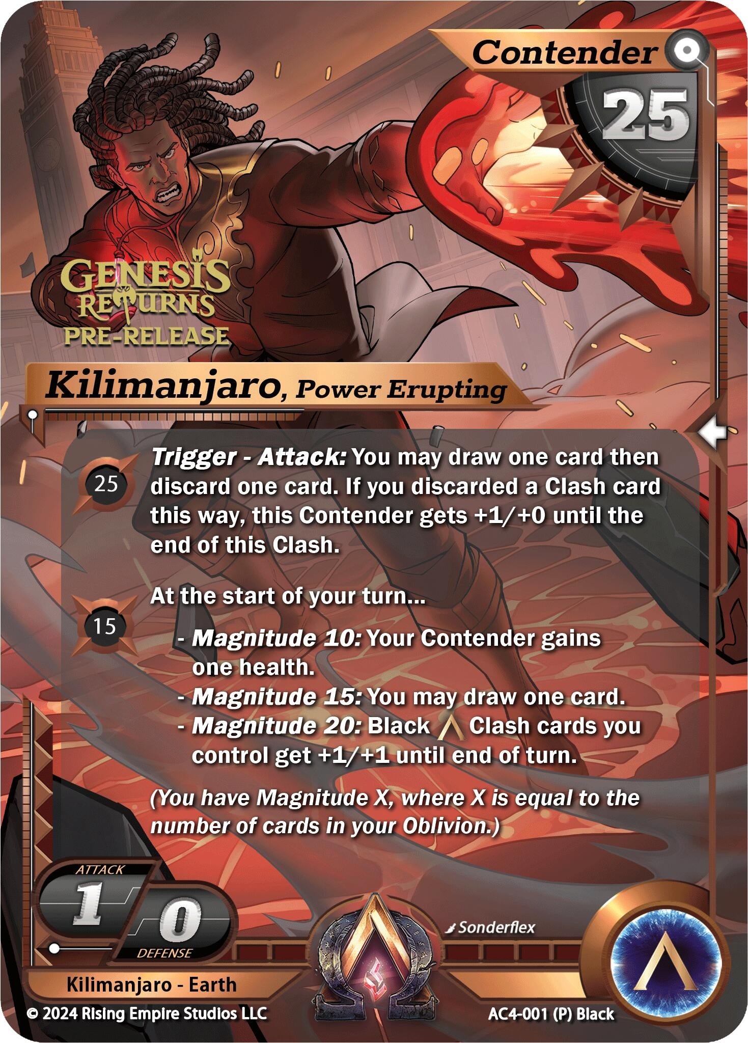 Image for Kilimanjaro, Power Erupting (Pre-Release) (Genesis Returns) (AC4-001) - Alpha Clash
