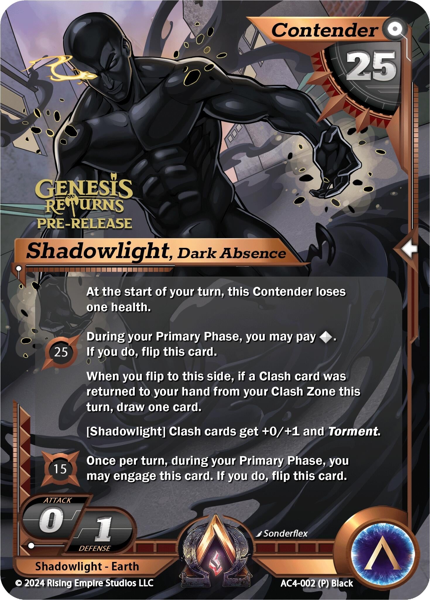 Image for Shadowlight, Dark Absence (Pre-Release) (Genesis Returns) (AC4-002) - Alpha Clash