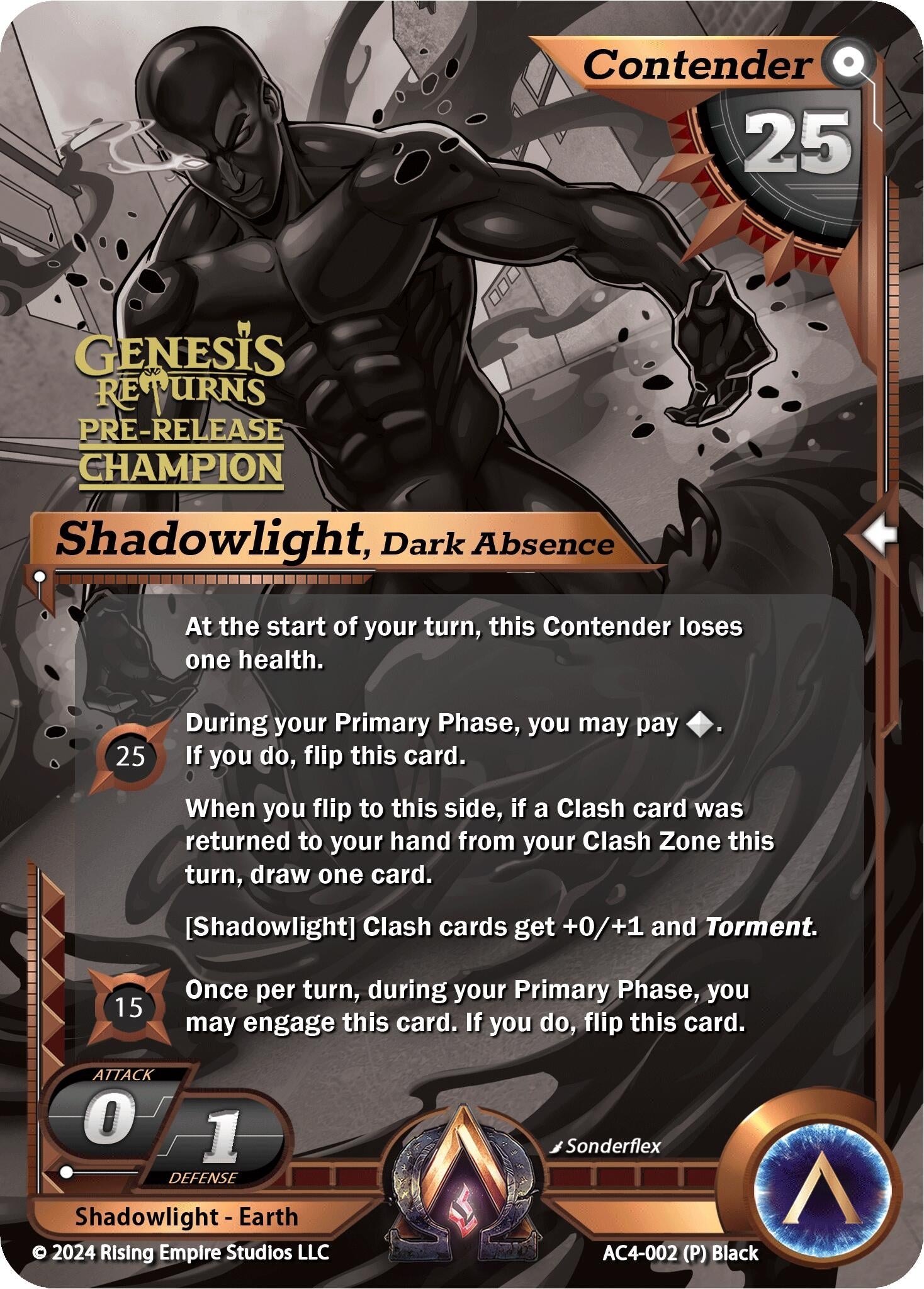 Image for Shadowlight, Dark Absence (Pre-Release Champion) (Genesis Returns) (AC4-002) - Alpha Clash
