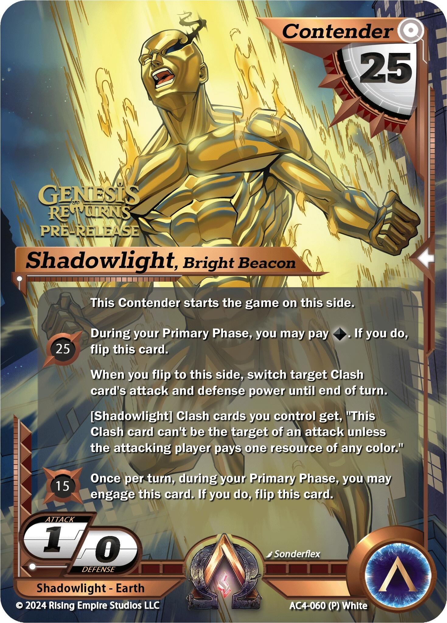 Image for Shadowlight, Bright Beacon (Pre-Release) (Genesis Returns) (AC4-060) - Alpha Clash
