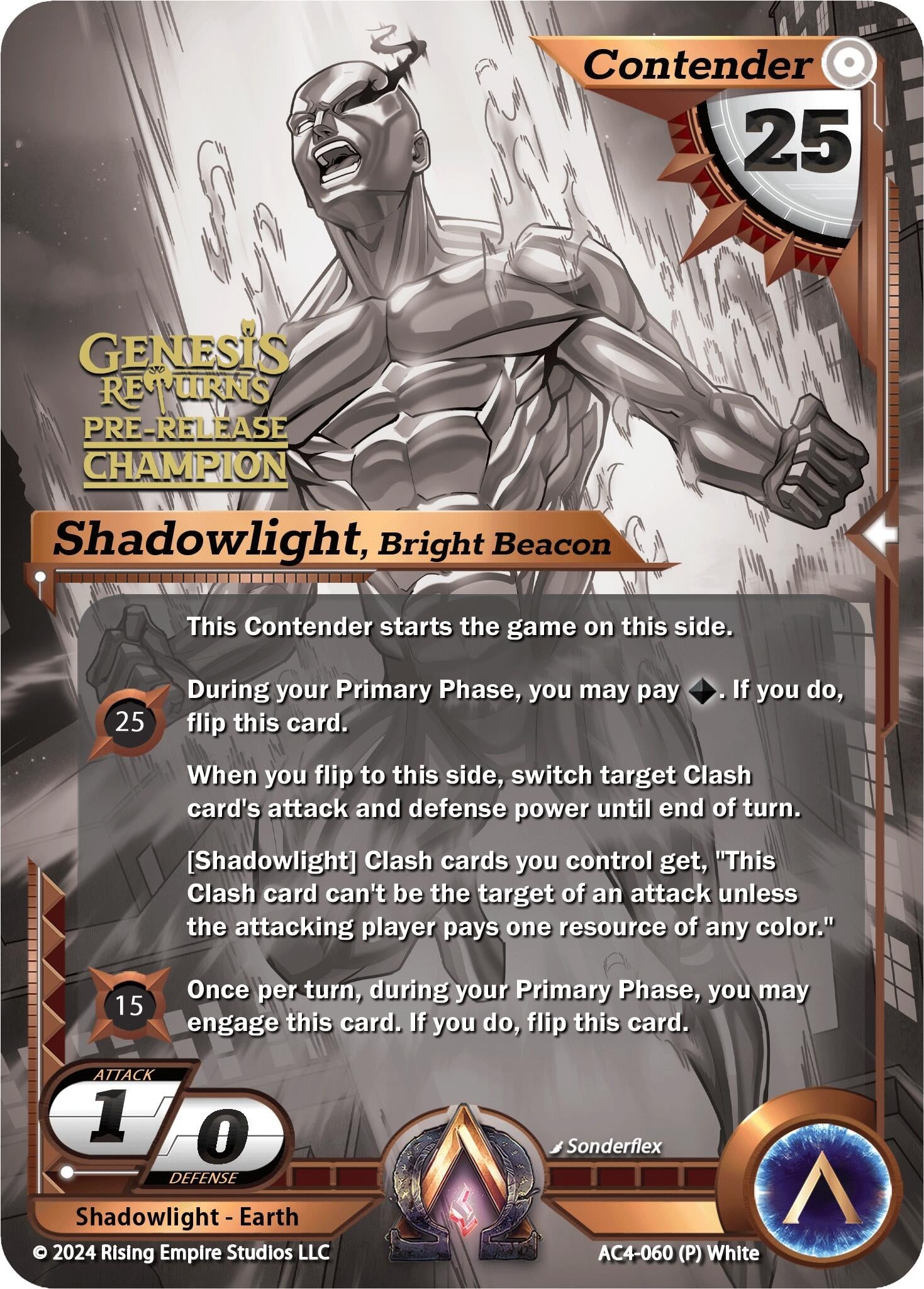 Image for Shadowlight, Bright Beacon (Pre-Release Champion) (Genesis Returns) (AC4-060) - Alpha Clash