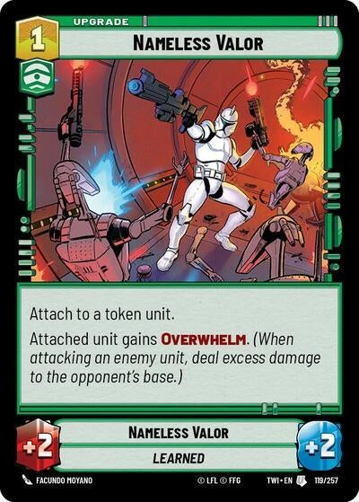 Image for Nameless Valor (Twilight of the Republic) (119/257) - Star Wars: Unlimited