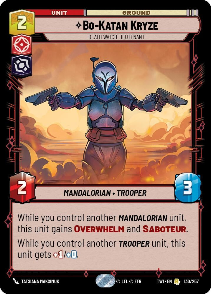 Image for Bo-Katan Kryze - Death Watch Lieutenant (Twilight of the Republic) (130/257) - Star Wars: Unlimited