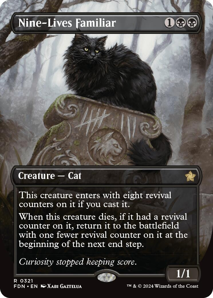 Image for Nine-Lives Familiar (Borderless) (Foundations) (321) - Magic: The Gathering