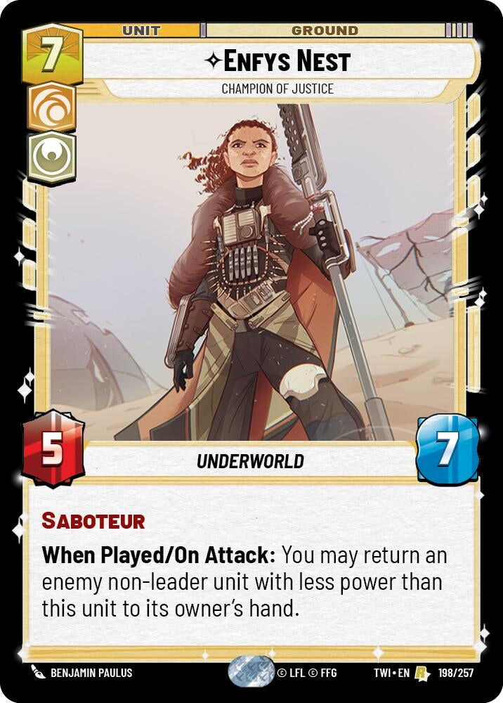 Image for Enfys Nest - Champion of Justice (Twilight of the Republic) (198/257) - Star Wars: Unlimited