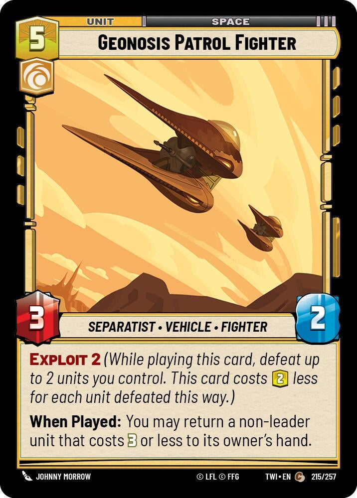 Image for Geonosis Patrol Fighter (Twilight of the Republic) (215/257) - Star Wars: Unlimited