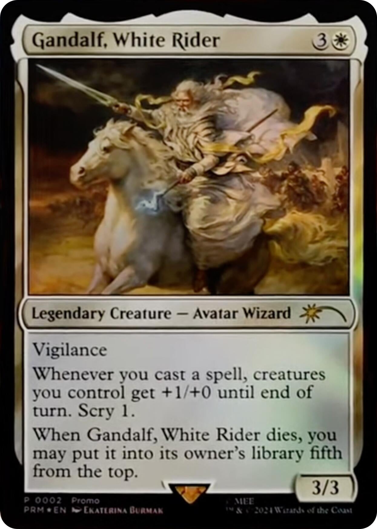 Image for Gandalf, White Rider (Unique and Miscellaneous Promos) (2) - Magic: The Gathering