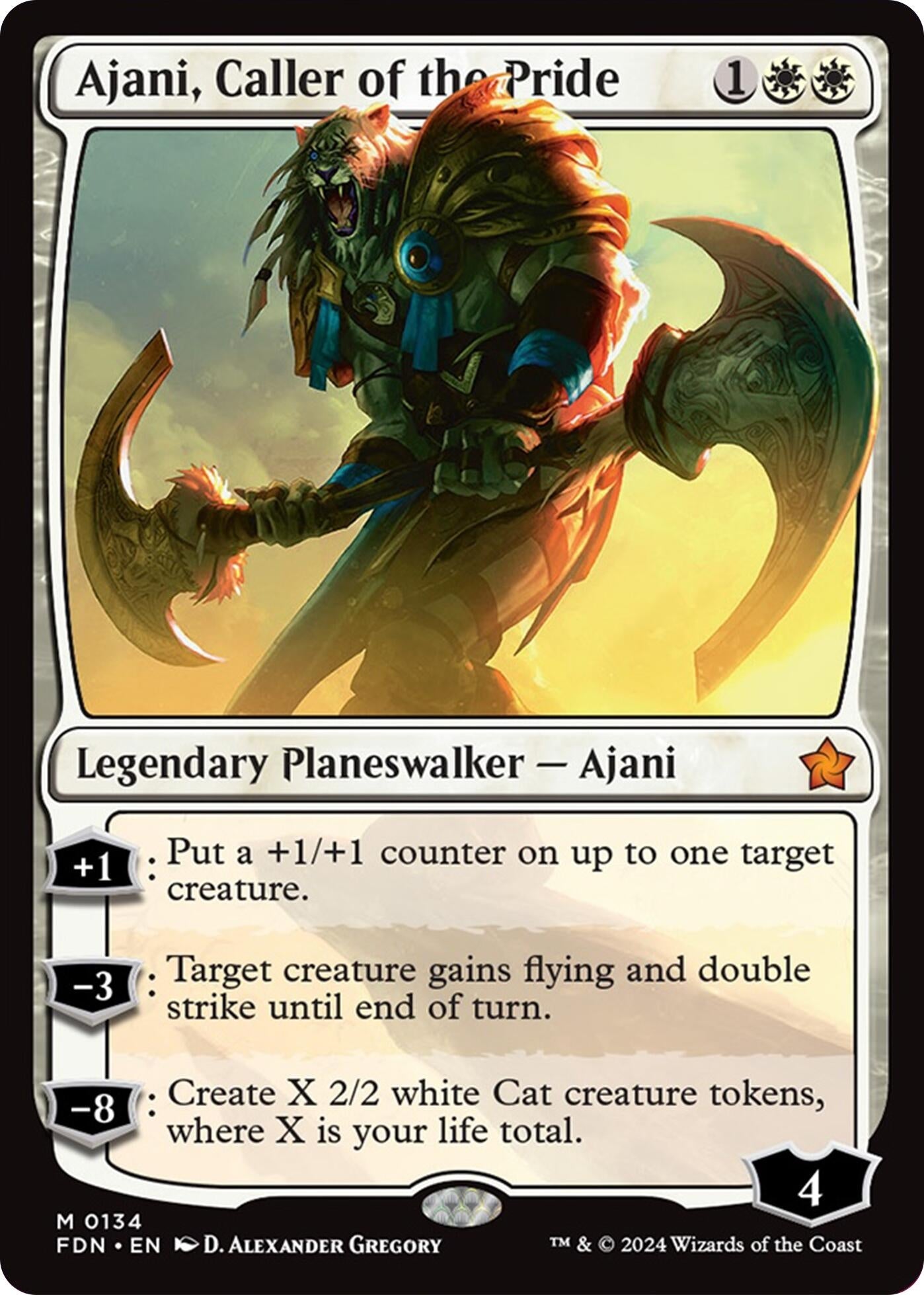 Image for Ajani, Caller of the Pride (Foundations) (134) - Magic: The Gathering