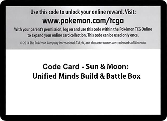 Image for Code Card - Sun & Moon Unified Minds Build & Battle Box - Pokemon
