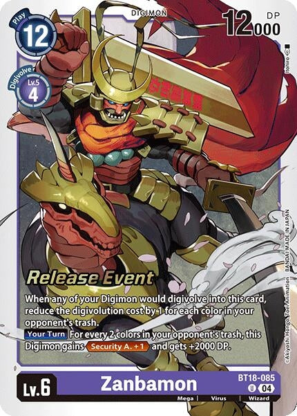 Image for Zanbamon (BT18-19_PR) (BT18-085 U) - Digimon Card Game