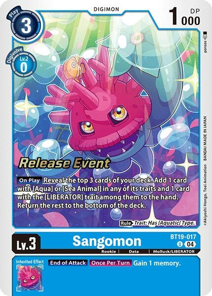 Image for Sangomon (BT18-19_PR) (BT19-017 U) - Digimon Card Game