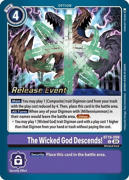 Image for The Wicked God Descends! (BT18-19_PR) (BT19-099 U) - Digimon Card Game